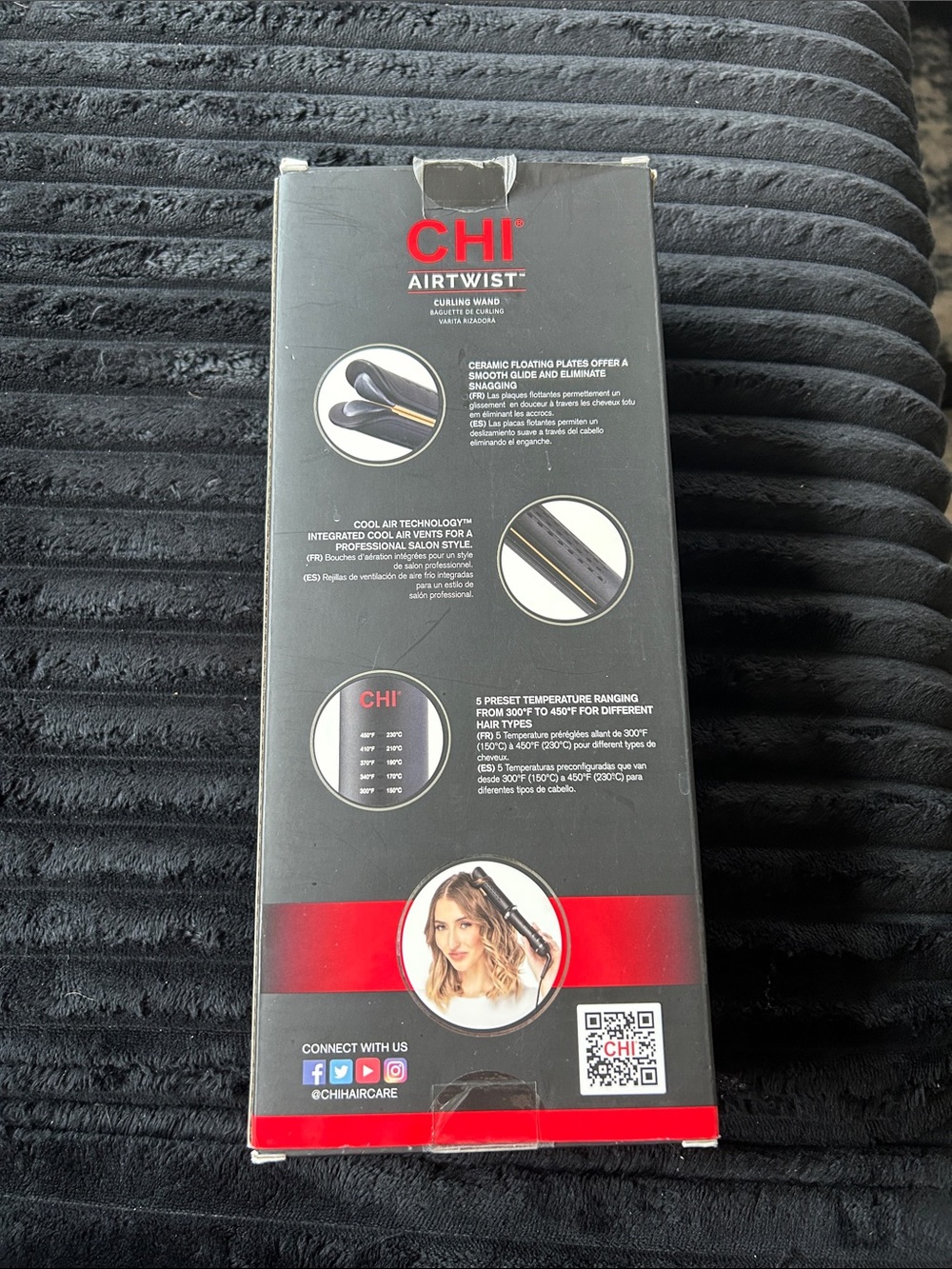 CHI AirTwist Curling Wand - Black - Picture 3 of 4